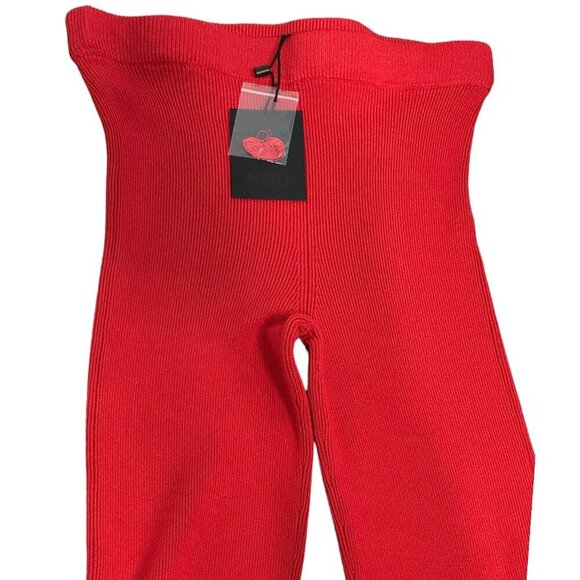 NBD | Revolve NWT $208 Zuri Knit Pants with Ankle Slits in Red Women's Size Sm - Picture 7 of 12
